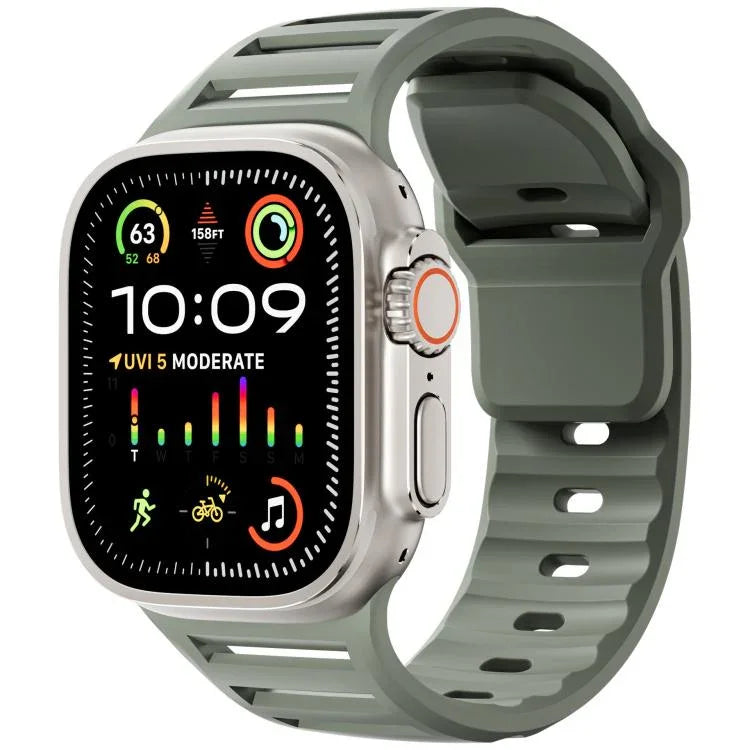 Dây đồng hồ silicone đa lỗ hai màu một đinh, dành cho Apple Watch 46mm / 49mm / 45mm / 44mm