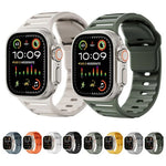 Dây đồng hồ silicone đa lỗ hai màu một đinh, dành cho Apple Watch 46mm / 49mm / 45mm / 44mm