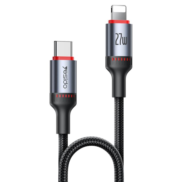 Yesido CA182 cáp dữ liệu sạc 3A PD27W USB-C / Type-C sang 8 Pin, chiều dài: 1.2m, CA182