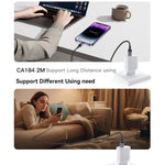 Yesido CA184 cáp dữ liệu sạc 3A PD27W USB-C / Type-C sang 8 Pin, chiều dài: 2m, CA184
