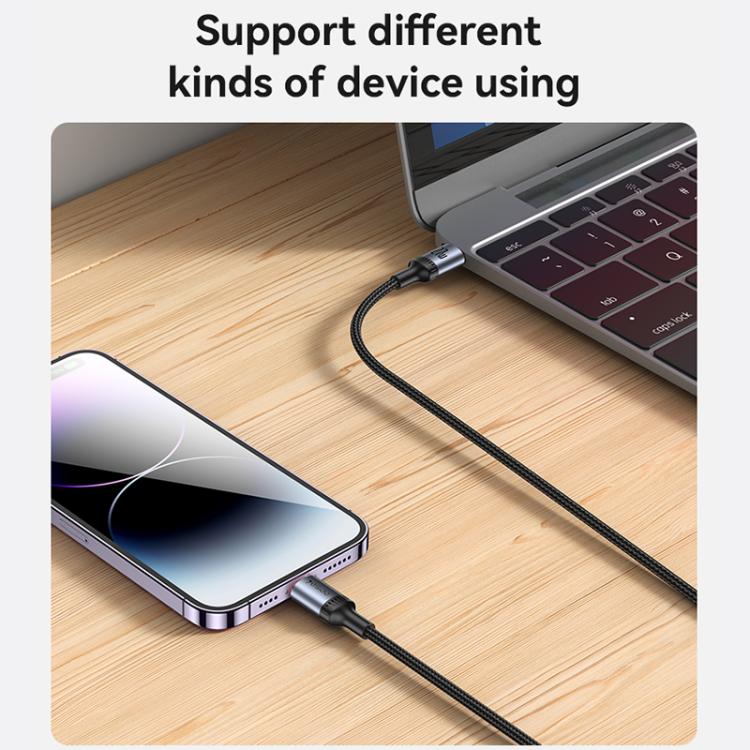 Yesido CA184 cáp dữ liệu sạc 3A PD27W USB-C / Type-C sang 8 Pin, chiều dài: 2m, CA184