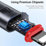 Yesido CA184 cáp dữ liệu sạc 3A PD27W USB-C / Type-C sang 8 Pin, chiều dài: 2m, CA184