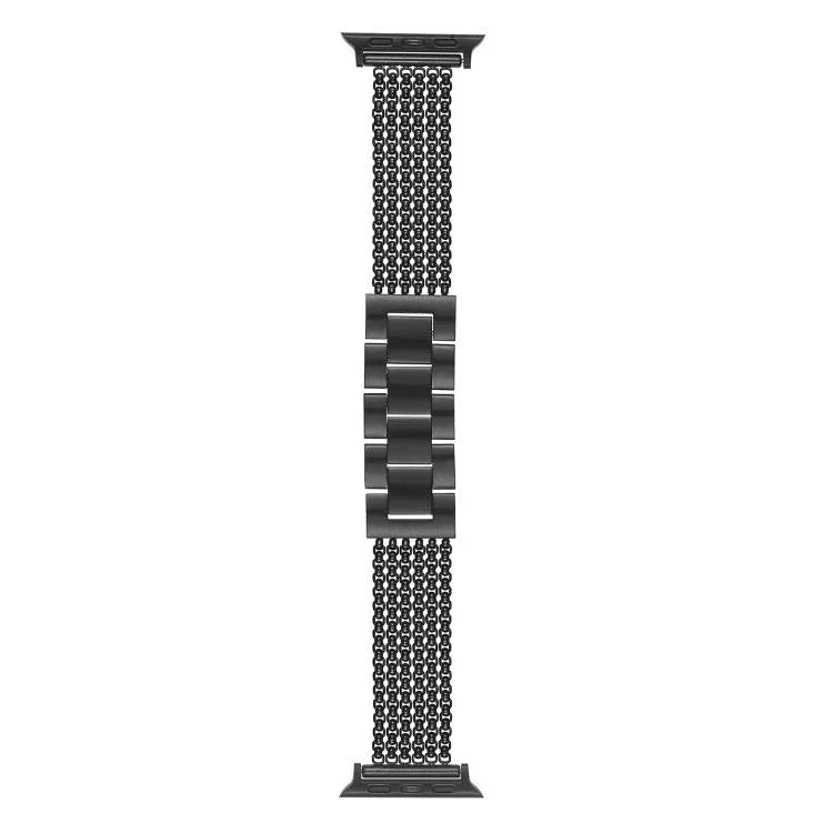 Dây đồng hồ thép không gỉ 6 mắt xích, dành cho Apple Watch 46mm / 49mm / 45mm / 44mm, dành cho Apple Watch 42mm / 41mm / 40mm / 38mm