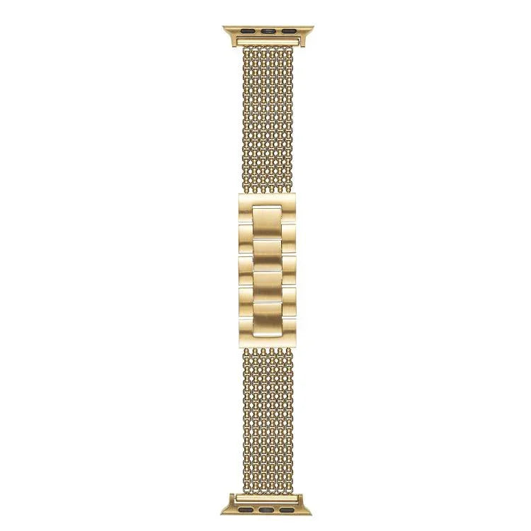 Dây đồng hồ thép không gỉ 6 mắt xích, dành cho Apple Watch 46mm / 49mm / 45mm / 44mm, dành cho Apple Watch 42mm / 41mm / 40mm / 38mm