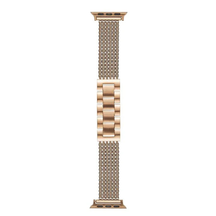 Dây đồng hồ thép không gỉ 6 mắt xích, dành cho Apple Watch 46mm / 49mm / 45mm / 44mm, dành cho Apple Watch 42mm / 41mm / 40mm / 38mm