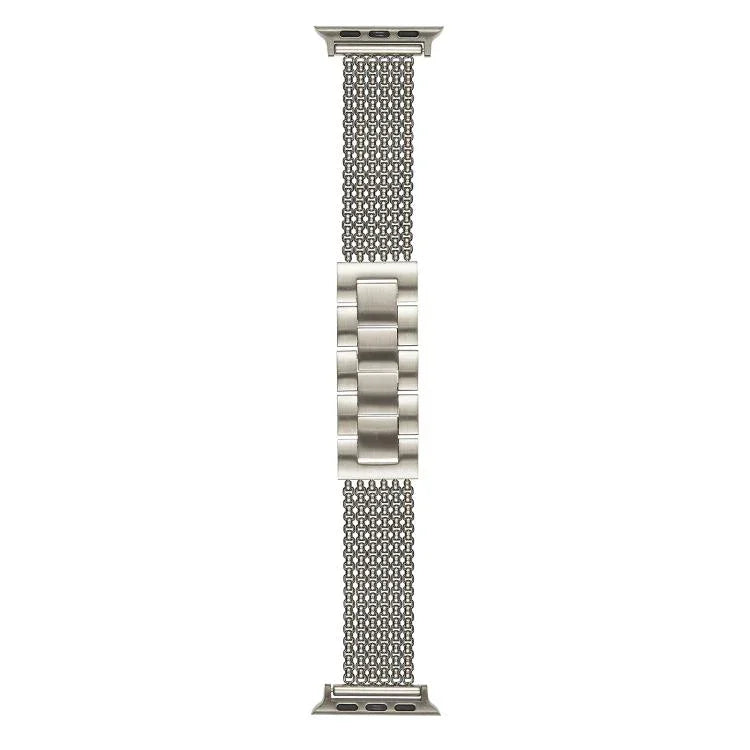 Dây đồng hồ thép không gỉ 6 mắt xích, dành cho Apple Watch 46mm / 49mm / 45mm / 44mm, dành cho Apple Watch 42mm / 41mm / 40mm / 38mm