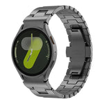 Dây đồng hồ thép không gỉ hình chữ H nút nhấn tháo nhanh, Dành cho Samsung Galaxy Watch 7 / 6 / 5 / 4