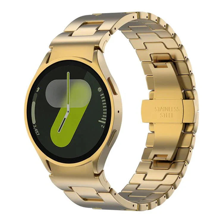 Dây đồng hồ thép không gỉ hình chữ H nút nhấn tháo nhanh, Dành cho Samsung Galaxy Watch 7 / 6 / 5 / 4