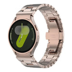 Dây đồng hồ thép không gỉ hình chữ H nút nhấn tháo nhanh, Dành cho Samsung Galaxy Watch 7 / 6 / 5 / 4
