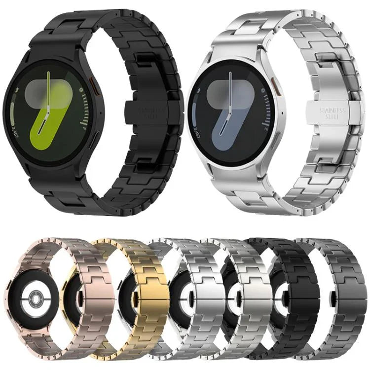 Dây đồng hồ thép không gỉ hình chữ H nút nhấn tháo nhanh, Dành cho Samsung Galaxy Watch 7 / 6 / 5 / 4