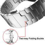 Dây đồng hồ thép không gỉ hình chữ H nút nhấn tháo nhanh, Dành cho Samsung Galaxy Watch 7 / 6 / 5 / 4