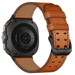 Dây đồng hồ da thật khóa đôi, Dành cho Samsung Galaxy Watch Ultra / Ultra 2025, Dành cho Samsung Galaxy Watch8 / Watch8 Classic