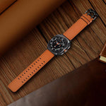 Dây đồng hồ da thật khóa đôi, Dành cho Samsung Galaxy Watch Ultra / Ultra 2025, Dành cho Samsung Galaxy Watch8 / Watch8 Classic