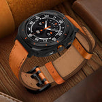 Dây đồng hồ da thật khóa đôi, Dành cho Samsung Galaxy Watch Ultra / Ultra 2025, Dành cho Samsung Galaxy Watch8 / Watch8 Classic