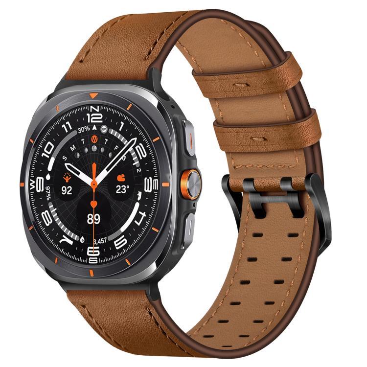Dây đồng hồ da thật khóa đôi, Dành cho Samsung Galaxy Watch Ultra / Ultra 2025, Dành cho Samsung Galaxy Watch8 / Watch8 Classic