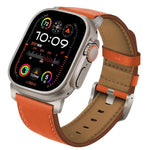 Dây đồng hồ da thật Nappa khóa titan, dành cho Apple Watch 46mm / 49mm / 45mm / 44mm
