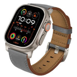 Dây đồng hồ da thật Nappa khóa titan, dành cho Apple Watch 46mm / 49mm / 45mm / 44mm