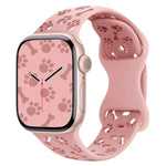 Dây đồng hồ silicone khóa bướm hình xương chân chó, dành cho Apple Watch 46mm / 49mm / 45mm / 44mm, dành cho Apple Watch 42mm / 41mm / 40mm / 38mm