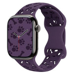 Dây đồng hồ silicone khóa bướm hình xương chân chó, dành cho Apple Watch 46mm / 49mm / 45mm / 44mm, dành cho Apple Watch 42mm / 41mm / 40mm / 38mm