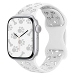 Dây đồng hồ silicone khóa bướm hình xương chân chó, dành cho Apple Watch 46mm / 49mm / 45mm / 44mm, dành cho Apple Watch 42mm / 41mm / 40mm / 38mm