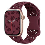 Dây đồng hồ silicone khóa bướm hình xương chân chó, dành cho Apple Watch 46mm / 49mm / 45mm / 44mm, dành cho Apple Watch 42mm / 41mm / 40mm / 38mm