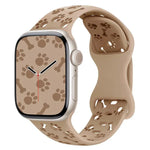 Dây đồng hồ silicone khóa bướm hình xương chân chó, dành cho Apple Watch 46mm / 49mm / 45mm / 44mm, dành cho Apple Watch 42mm / 41mm / 40mm / 38mm