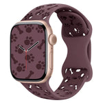Dây đồng hồ silicone khóa bướm hình xương chân chó, dành cho Apple Watch 46mm / 49mm / 45mm / 44mm, dành cho Apple Watch 42mm / 41mm / 40mm / 38mm