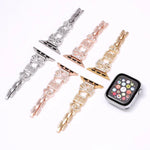 Dây đồng hồ khóa trang sức hình nơ bằng thép không gỉ, dành cho Apple Watch 46mm / 49mm / 45mm / 44mm, dành cho Apple Watch 42mm / 41mm / 40mm / 38mm