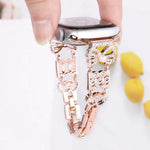 Dây đồng hồ khóa trang sức hình nơ bằng thép không gỉ, dành cho Apple Watch 46mm / 49mm / 45mm / 44mm, dành cho Apple Watch 42mm / 41mm / 40mm / 38mm