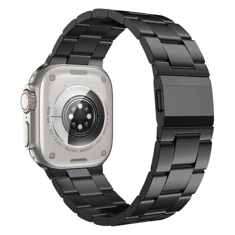 Dây đồng hồ thép không gỉ ba mắt xích khóa Norman, dành cho Apple Watch 46mm / 49mm / 45mm / 44mm
