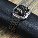 Dây đồng hồ thép không gỉ ba mắt xích khóa Norman, dành cho Apple Watch 46mm / 49mm / 45mm / 44mm