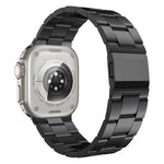 Dây đồng hồ hợp kim titan ba mắt xích khóa Norman, dành cho Apple Watch 46mm / 49mm / 45mm / 44mm