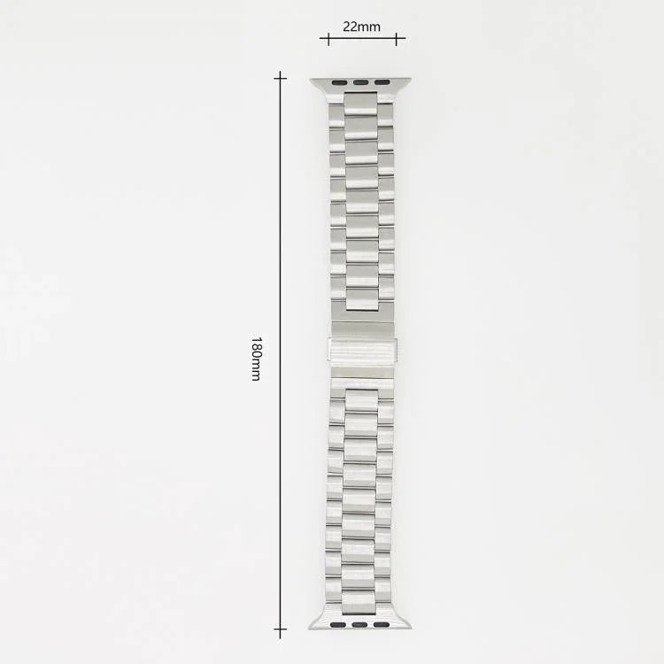 Dây đồng hồ hợp kim titan ba mắt xích khóa Norman, dành cho Apple Watch 46mm / 49mm / 45mm / 44mm