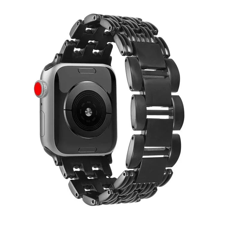 Dây đồng hồ thép không gỉ sọc năm hạt, dành cho Apple Watch 46mm / 49mm / 45mm / 44mm, dành cho Apple Watch 42mm / 41mm / 40mm / 38mm