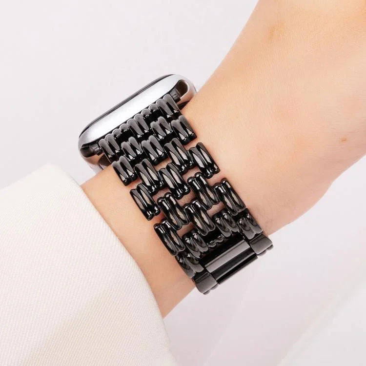 Dây đồng hồ thép không gỉ sọc năm hạt, dành cho Apple Watch 46mm / 49mm / 45mm / 44mm, dành cho Apple Watch 42mm / 41mm / 40mm / 38mm