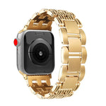 Dây đồng hồ thép không gỉ sọc năm hạt, dành cho Apple Watch 46mm / 49mm / 45mm / 44mm, dành cho Apple Watch 42mm / 41mm / 40mm / 38mm