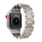 Dây đồng hồ thép không gỉ sọc năm hạt, dành cho Apple Watch 46mm / 49mm / 45mm / 44mm, dành cho Apple Watch 42mm / 41mm / 40mm / 38mm