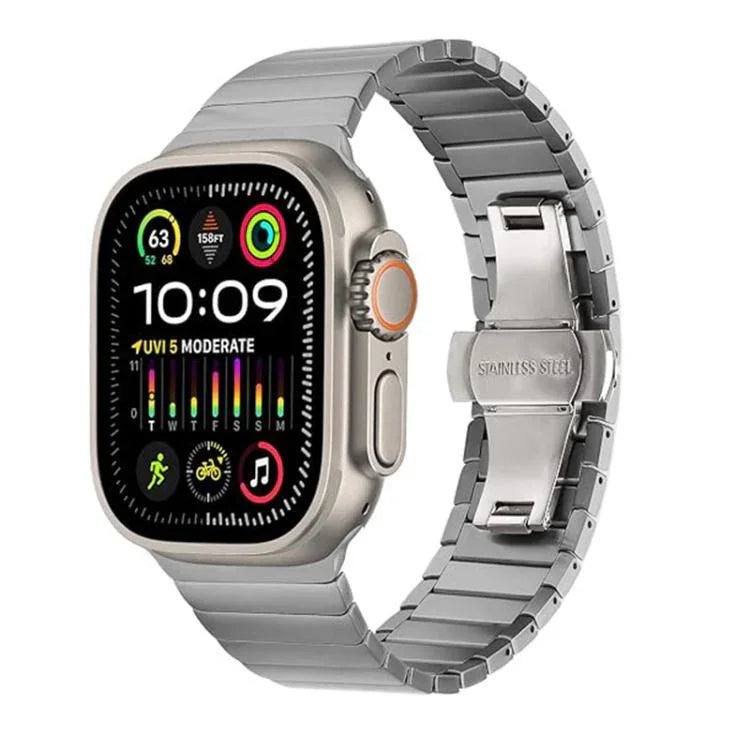 Dây đồng hồ hợp kim titan một hạt khóa bướm, dành cho Apple Watch 46mm / 49mm / 45mm / 44mm