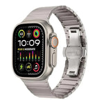 Dây đồng hồ hợp kim titan một hạt khóa bướm, dành cho Apple Watch 46mm / 49mm / 45mm / 44mm