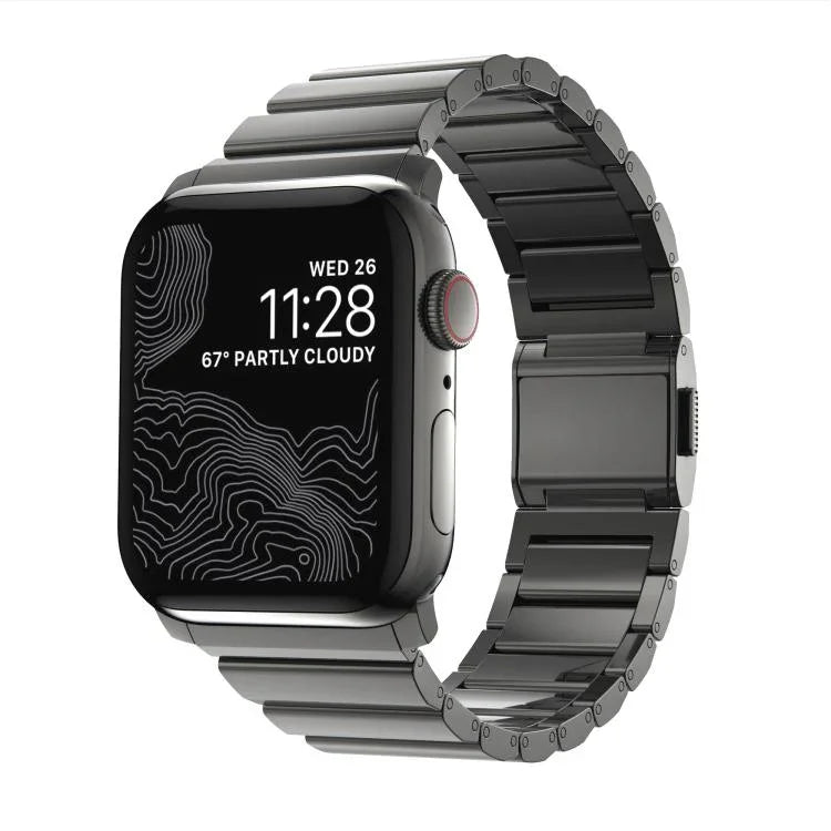 Dây đồng hồ thép không gỉ một hạt khóa Norman, dành cho Apple Watch 46mm / 49mm / 45mm / 44mm
