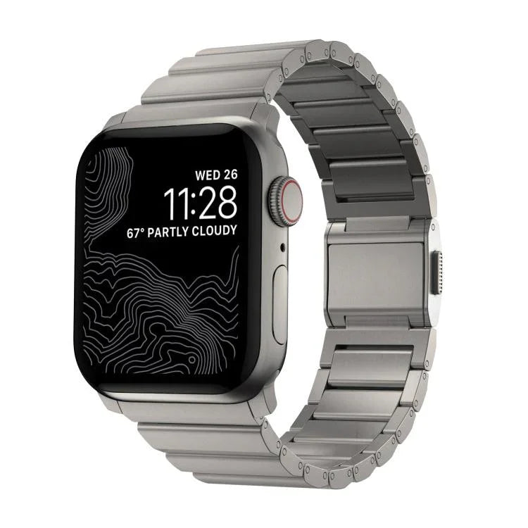 Dây đồng hồ thép không gỉ một hạt khóa Norman, dành cho Apple Watch 46mm / 49mm / 45mm / 44mm