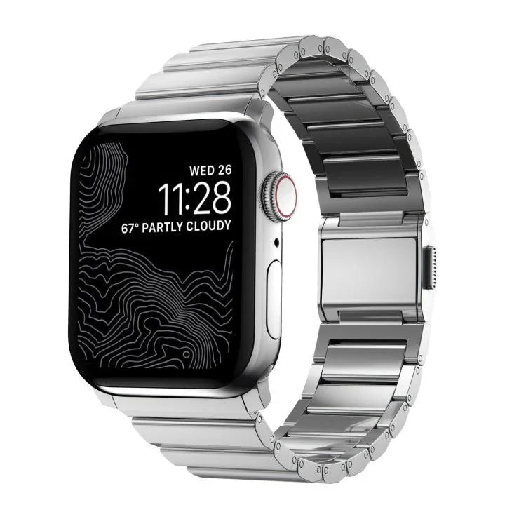 Dây đồng hồ thép không gỉ một hạt khóa Norman, dành cho Apple Watch 46mm / 49mm / 45mm / 44mm