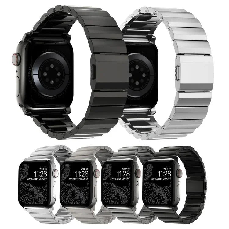 Dây đồng hồ thép không gỉ một hạt khóa Norman, dành cho Apple Watch 46mm / 49mm / 45mm / 44mm
