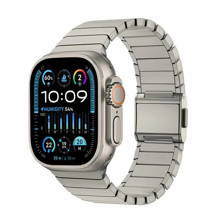 Dây đồng hồ titan nguyên chất khóa Norman tre, dành cho Apple Watch 46mm / 49mm / 45mm / 44mm