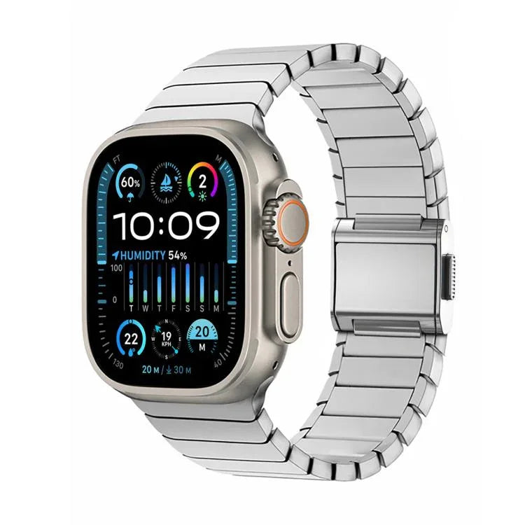 Dây đồng hồ titan nguyên chất khóa Norman tre, dành cho Apple Watch 46mm / 49mm / 45mm / 44mm