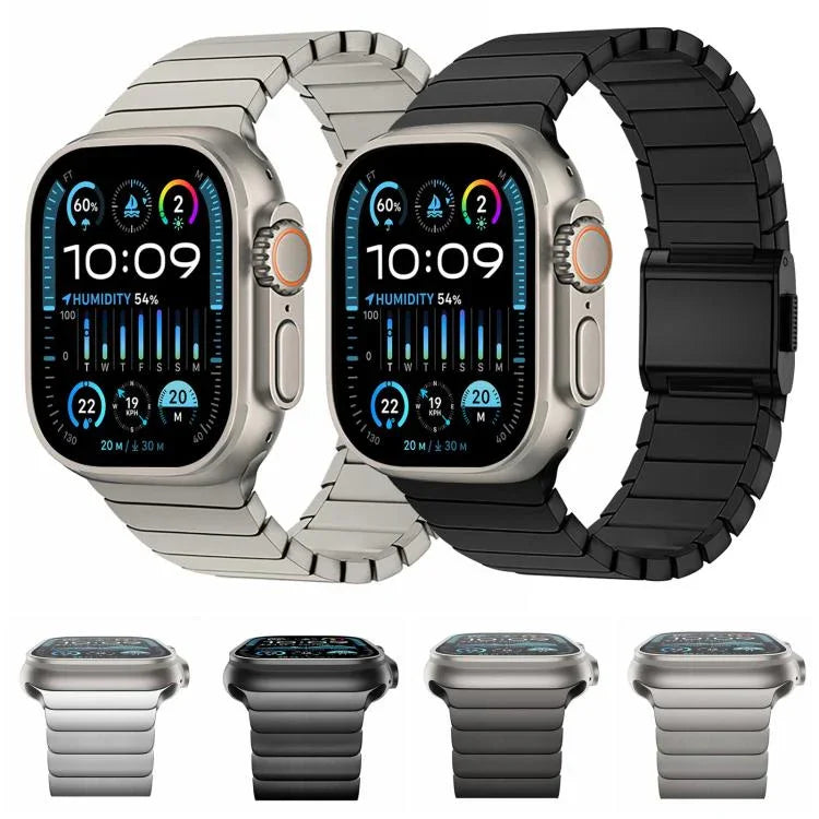 Dây đồng hồ titan nguyên chất khóa Norman tre, dành cho Apple Watch 46mm / 49mm / 45mm / 44mm
