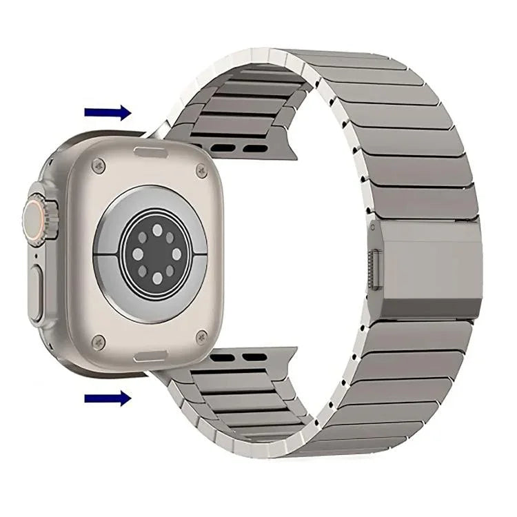 Dây đồng hồ titan nguyên chất khóa Norman tre, dành cho Apple Watch 46mm / 49mm / 45mm / 44mm
