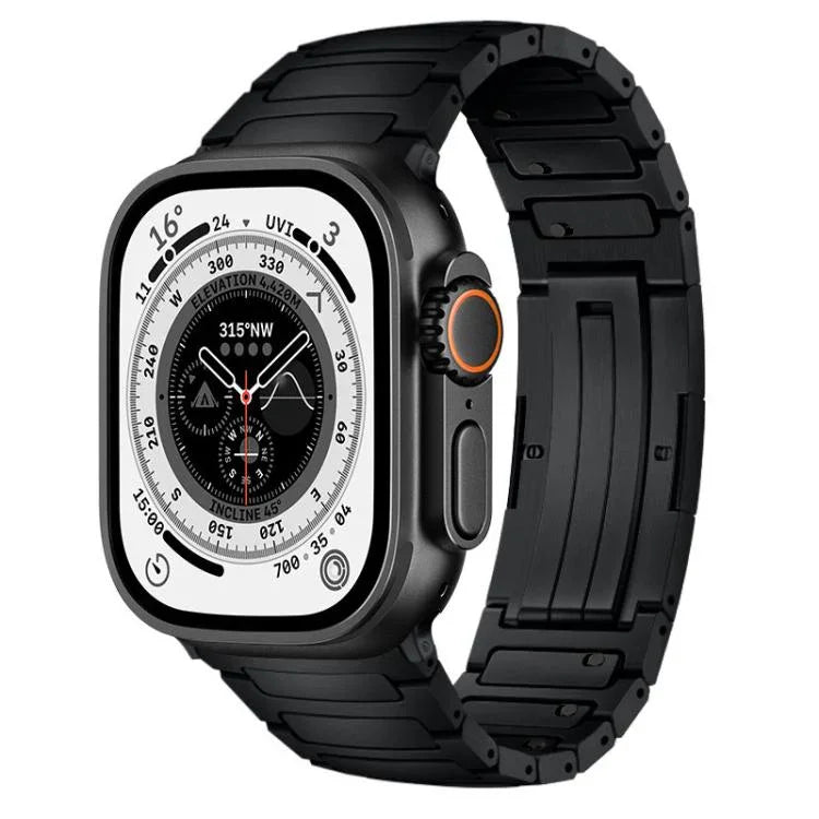 Dây đồng hồ hợp kim titan hình chữ I tích hợp tháo nhanh, dành cho Apple Watch 46mm / 49mm / 45mm / 44mm