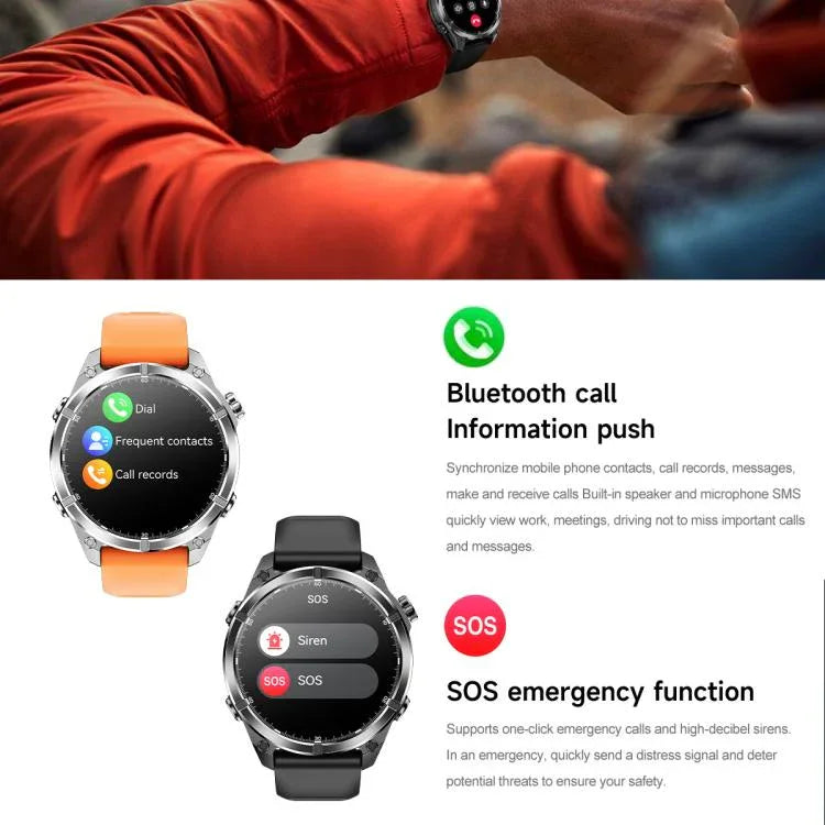 Đồng hồ thông minh thể thao dây silicone màn hình AMOLED 1.43 inch HD300, Hỗ trợ phát hiện oxy trong máu