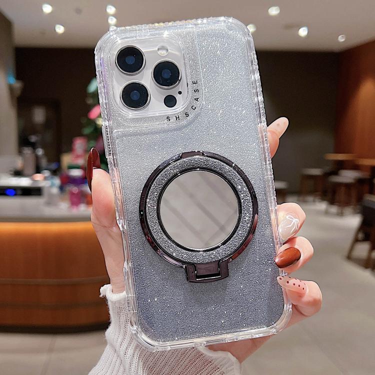 Mirror Holder Glitterr MagSafe Phone Case, For iPhone 16 Pro Max, For iPhone 16 Pro, For iPhone 16 Plus, For iPhone 16, For iPhone 15 Pro Max, For iPhone 15 Pro, For iPhone 15 Plus, For iPhone 15, For iPhone 14 Plus
